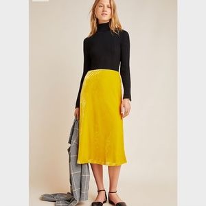 Anthropologie Kelly Velvet Midi Skirt
